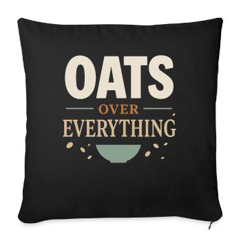 Porridge Breakfast Culture Overnight - Sofa pillowcase 17,3'' x 17,3'' (45 x 45 cm) - black - Front