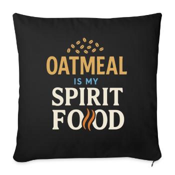 Porridge Breakfast Culture Overnight - Sofa pillowcase 17,3'' x 17,3'' (45 x 45 cm) - black - Front