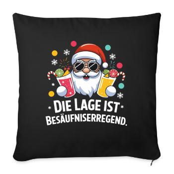 The location is drunkenly funnier - Sofa pillowcase 17,3'' x 17,3'' (45 x 45 cm) - black - Front
