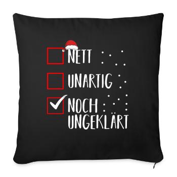 Santa Claus Christmas Time Naughty Christmas - Sofa pillowcase 17,3'' x 17,3'' (45 x 45 cm) - black - Front