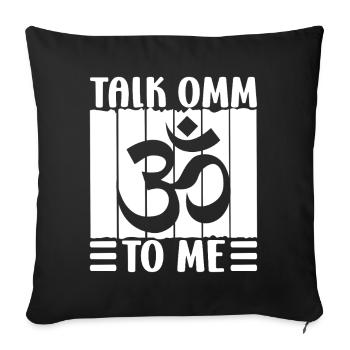 Pilates Enthusiasts Talk Omm To Me Pilates - Sofa pillowcase 17,3'' x 17,3'' (45 x 45 cm) - black - Front