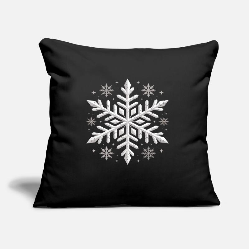 Large Elegant Snowflake Winter Sofa pillowcase 17,3'' x 17,3'' (45 x 45 cm)