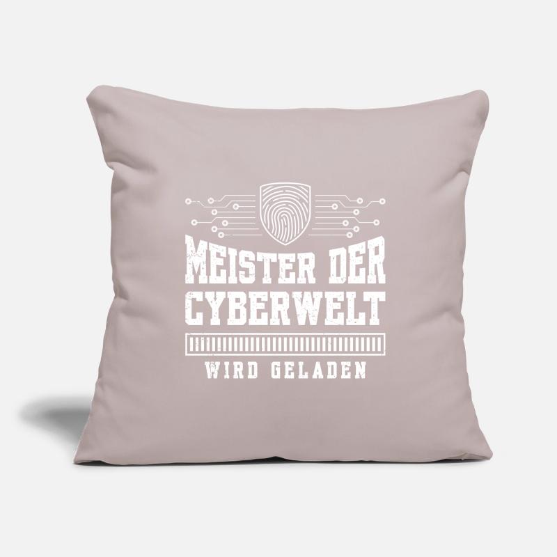 Computerscience MASTERS OF THE CYBER WORLD ARE LOADING Sofa pillowcase 17,3'' x 17,3'' (45 x 45 cm)