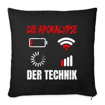 Coder DIE APOKALYPSE DER TECHNIK LUSTIG - Sofakissenbezug 45 x 45 cm - Schwarz - Vorne