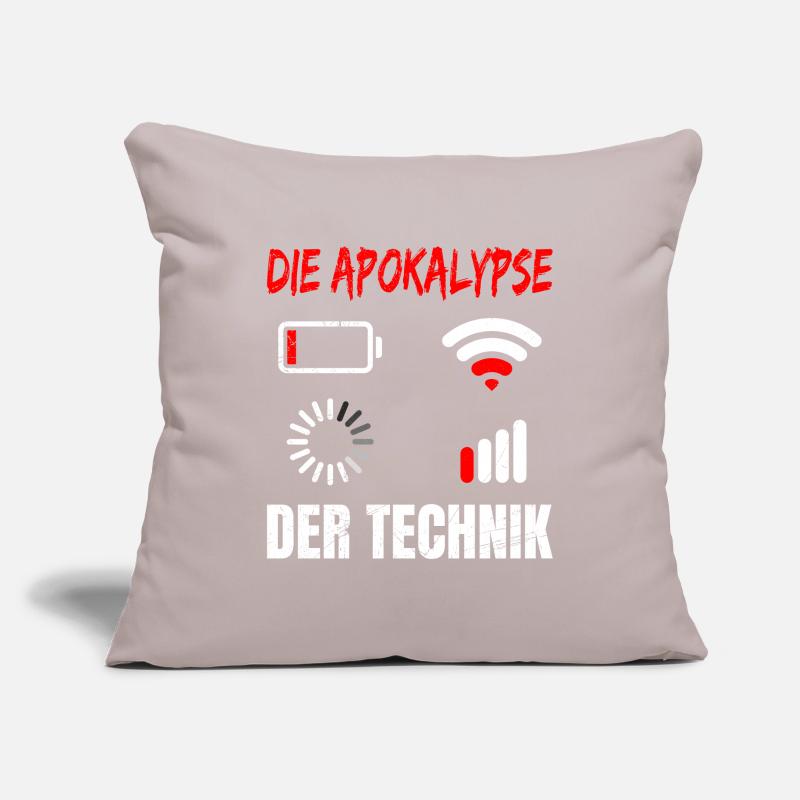 Coder L’APOCALYPSE DE LA TECHNOLOGIE DRÔLE Housse de coussin décorative 45 x 45 cm