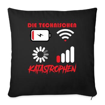 Ordinateur LES DÉSASTRES TECHNIQUES DRÔLES - Housse de coussin décorative 45 x 45 cm - noir - Devant