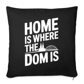 Cologne Home est là où le Dom est Cologne Carnaval Cologne - Housse de coussin décorative 45 x 45 cm - noir - Devant
