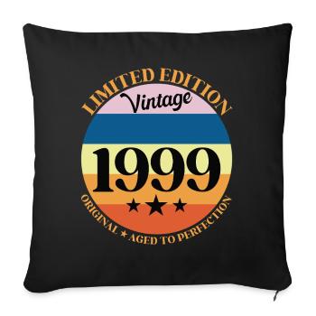 1999 Vintage Birthday Gift 99 Birthday - Sofa pillowcase 17,3'' x 17,3'' (45 x 45 cm) - black - Front