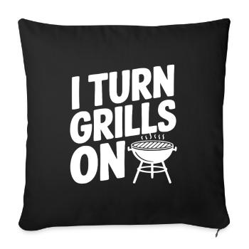 J'allume les grils - Housse de coussin décorative 45 x 45 cm - noir - Devant