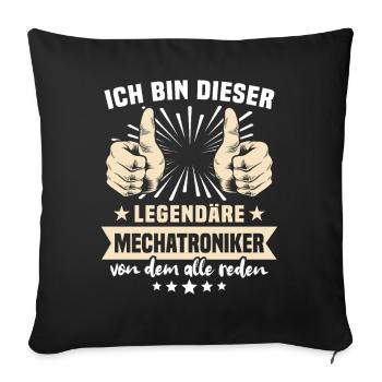 Mechatronics Technician Sayings - Sofa pillowcase 17,3'' x 17,3'' (45 x 45 cm) - black - Front