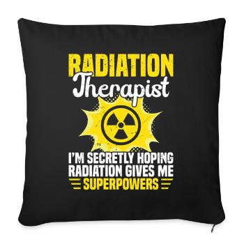 Technicien en radiothérapie en oncologie Technologue en radiologie - Housse de coussin décorative 45 x 45 cm - noir - Devant