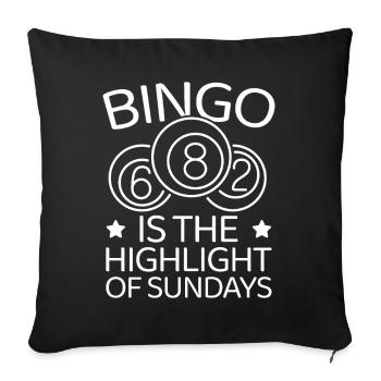 Bingo Player Is The Highlight Of Sundays Bingo - Sofa pillowcase 17,3'' x 17,3'' (45 x 45 cm) - black - Front