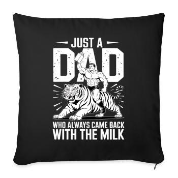 Milk Dad Tiger Hero - Sofa pillowcase 17,3'' x 17,3'' (45 x 45 cm) - black - Front