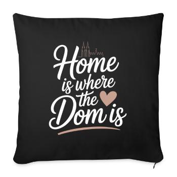 Cologne Home est là où le Dom est Cologne Carnaval Cologne - Housse de coussin décorative 45 x 45 cm - noir - Devant