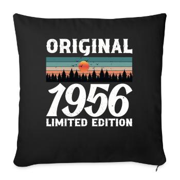 1956 Original Retro Vintage Geburtstagsgeschenk - Sofakissenbezug 45 x 45 cm - Schwarz - Vorne
