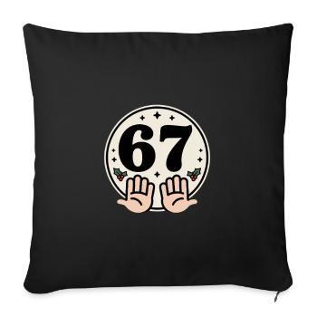 67 Years Christmas Birthday Celebration - Sofa pillowcase 17,3'' x 17,3'' (45 x 45 cm) - black - Front