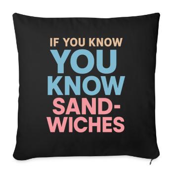 Eis-sandwich-liebhaber Sommerdessert - Sofa pillowcase 17,3'' x 17,3'' (45 x 45 cm) - black - Front