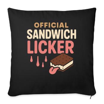 Eis-sandwich-liebhaber Sommerdessert - Sofa pillowcase 17,3'' x 17,3'' (45 x 45 cm) - black - Front