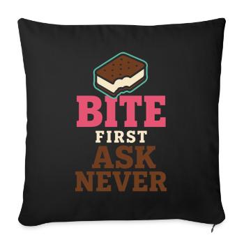 Eis-sandwich-liebhaber Sommerdessert - Sofa pillowcase 17,3'' x 17,3'' (45 x 45 cm) - black - Front