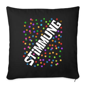 Shrovetide - Carnival - Atmosphere - Confetti - Sofa pillowcase 17,3'' x 17,3'' (45 x 45 cm) - black - Front