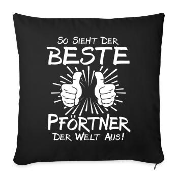 Meilleur portier - Housse de coussin décorative 45 x 45 cm - noir - Devant