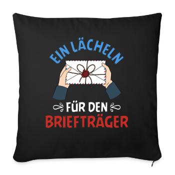 Postmen A SMILE FOR POSTMEN FUNNY - Sofa pillowcase 17,3'' x 17,3'' (45 x 45 cm) - black - Front