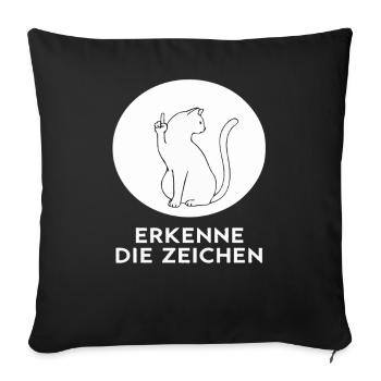 Cat Kitten Kitty - Sofa pillowcase 17,3'' x 17,3'' (45 x 45 cm) - black - Front