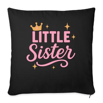 Petite Sœur avec la Princesse Héritière - Housse de coussin décorative 45 x 45 cm - noir - Devant