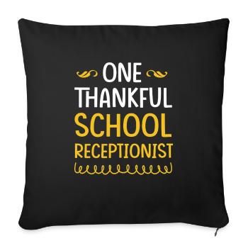 Receptionist School Receptionist - Sofa pillowcase 17,3'' x 17,3'' (45 x 45 cm) - black - Front