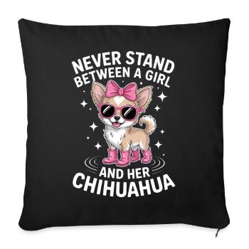 Chihuahua Sayings Funny Chihuahua Gift - Sofa pillowcase 17,3'' x 17,3'' (45 x 45 cm) - black - Front