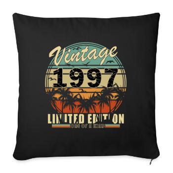 Vintage 1997 Limited Unique Edition - Sofa pillowcase 17,3'' x 17,3'' (45 x 45 cm) - black - Front