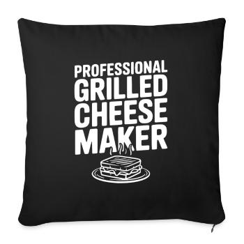 Professional Grilled Cheese Maker - Sofa pillowcase 17,3'' x 17,3'' (45 x 45 cm) - black - Front
