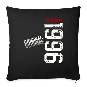 30th Birthday Original January 1996 - Sofa pillowcase 17,3'' x 17,3'' (45 x 45 cm) - black - Front
