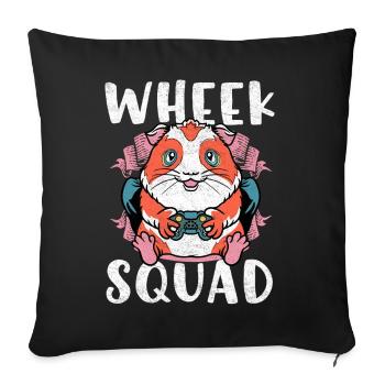 Week Squad Hamster Gaming - Sofa pillowcase 17,3'' x 17,3'' (45 x 45 cm) - black - Front