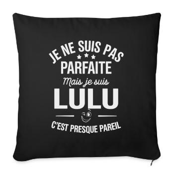 PAS PARFAITe MAIS lulu Presque Pareil - Housse de coussin décorative 45 x 45 cm - noir - Devant