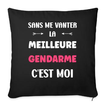 gendarme - Housse de coussin décorative 45 x 45 cm - noir - Devant