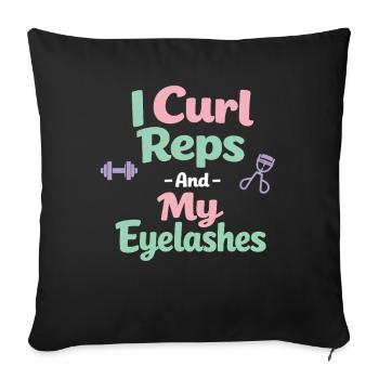 Anime Strong Girl Taking The Force In - Sofa pillowcase 17,3'' x 17,3'' (45 x 45 cm) - black - Front