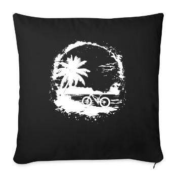 Mountain Bike Cyclist Sketch - Sofa pillowcase 17,3'' x 17,3'' (45 x 45 cm) - black - Front