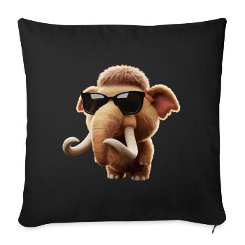 Sunglasses Mammoth Cartoon - Sofa pillowcase 17,3'' x 17,3'' (45 x 45 cm) - black - Front