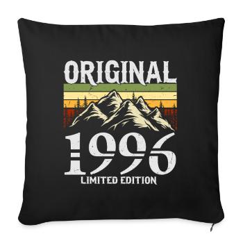 1996 Vintage Birthday Retro Gift - Sofa pillowcase 17,3'' x 17,3'' (45 x 45 cm) - black - Front