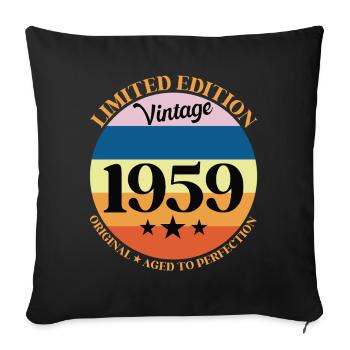 1959 Vintage Birthday Gift 59 Birthday - Sofa pillowcase 17,3'' x 17,3'' (45 x 45 cm) - black - Front