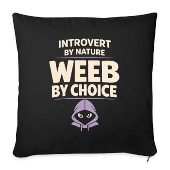 Anime-hausmensch Cuddly Weeb - Housse de coussin décorative 45 x 45 cm - noir - Devant