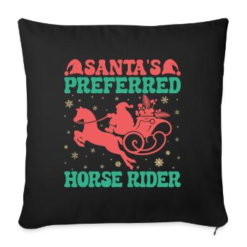 Hobby Horse Rider Preferred English Riding - Sofa pillowcase 17,3'' x 17,3'' (45 x 45 cm) - black - Front