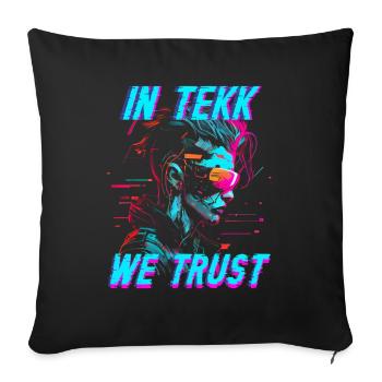 Hardtekk Tekke East Germany In Tekk We Trust - Sofa pillowcase 17,3'' x 17,3'' (45 x 45 cm) - black - Front