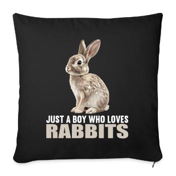 Bunny Bunny - Sofa pillowcase 17,3'' x 17,3'' (45 x 45 cm) - black - Front