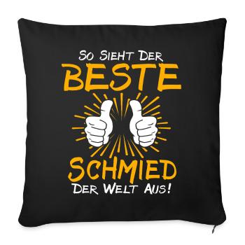 Blacksmith Gift Idea - Sofa pillowcase 17,3'' x 17,3'' (45 x 45 cm) - black - Front