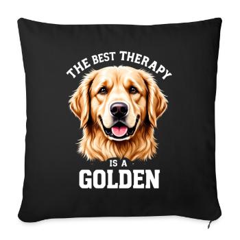 Best Therapy: Golden - Sofa pillowcase 17,3'' x 17,3'' (45 x 45 cm) - black - Front