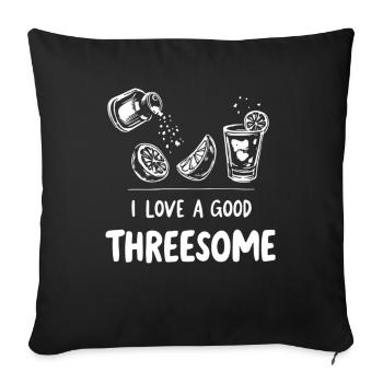 Citrus Lemonade Scene - Sofa pillowcase 17,3'' x 17,3'' (45 x 45 cm) - black - Front