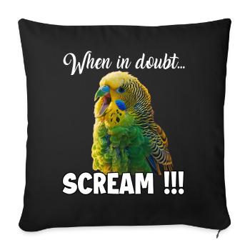 Cadeaux créatifs Bird Friends Perruche - Housse de coussin décorative 45 x 45 cm - noir - Devant