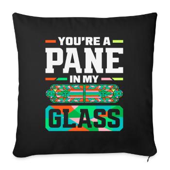 Stained Glass Art Stained Glass Artist - Sofa pillowcase 17,3'' x 17,3'' (45 x 45 cm) - black - Front